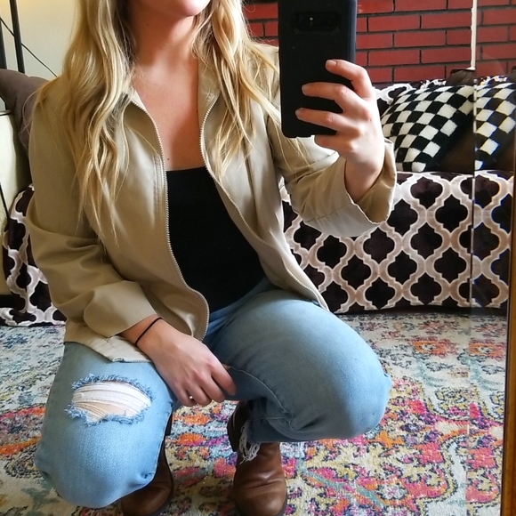 Vintage Tan Khaki Waterproof London Fog Jacket Size 6 - Picture 2 of 12